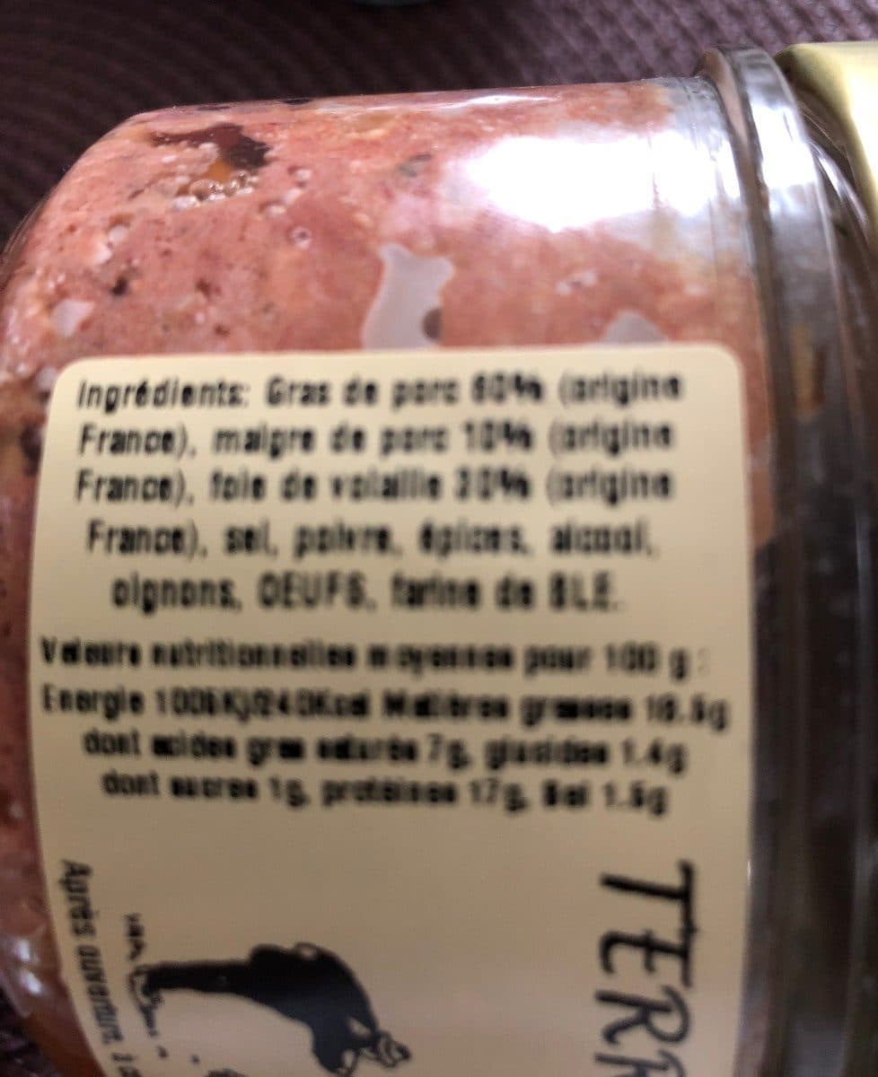 Open Food Facts Terrine au fois de volaille packshot