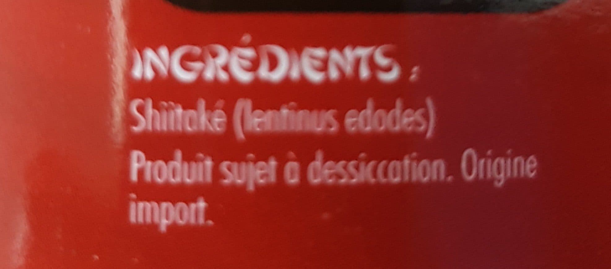 Open Food Facts Shitakes packshot