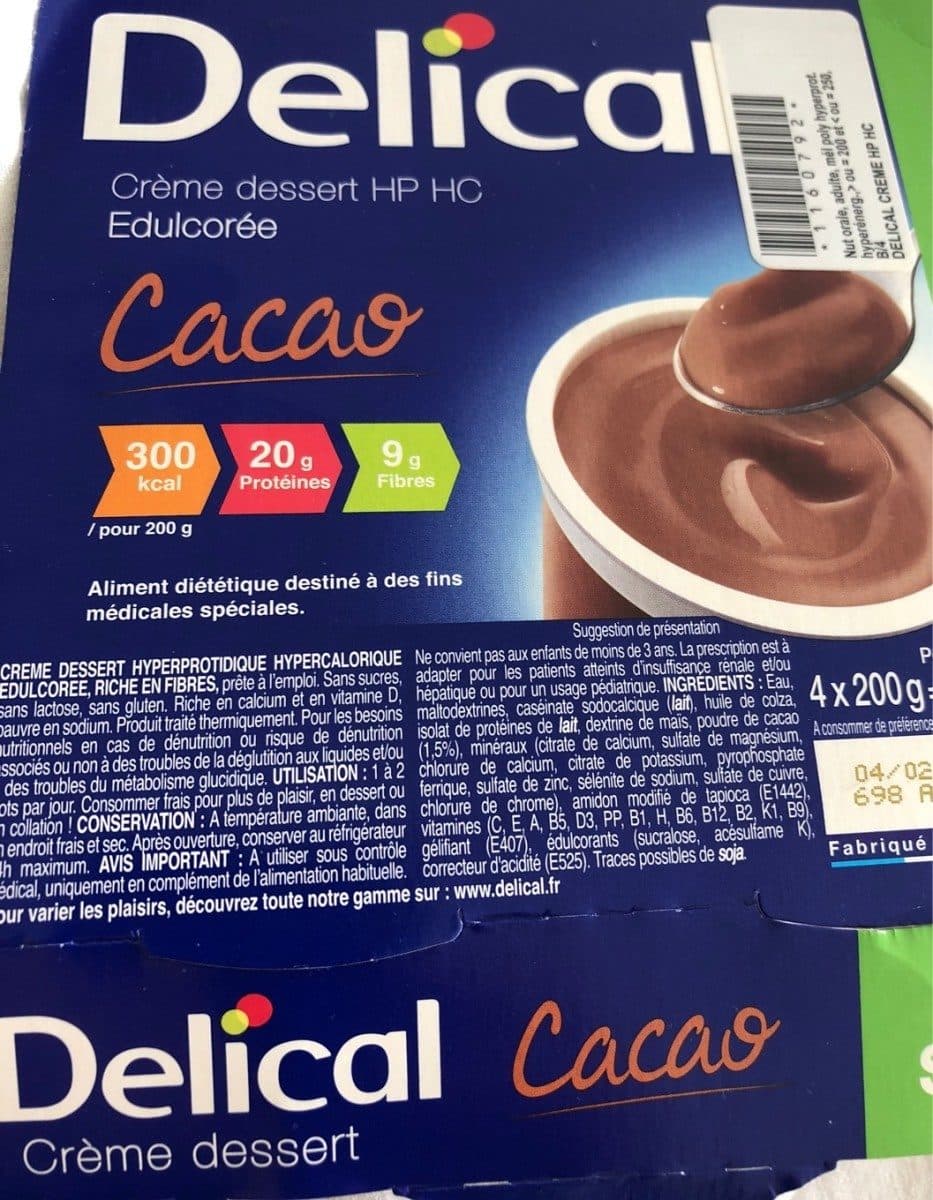 Delical Crème dessert HP HC Edulcorée packshot