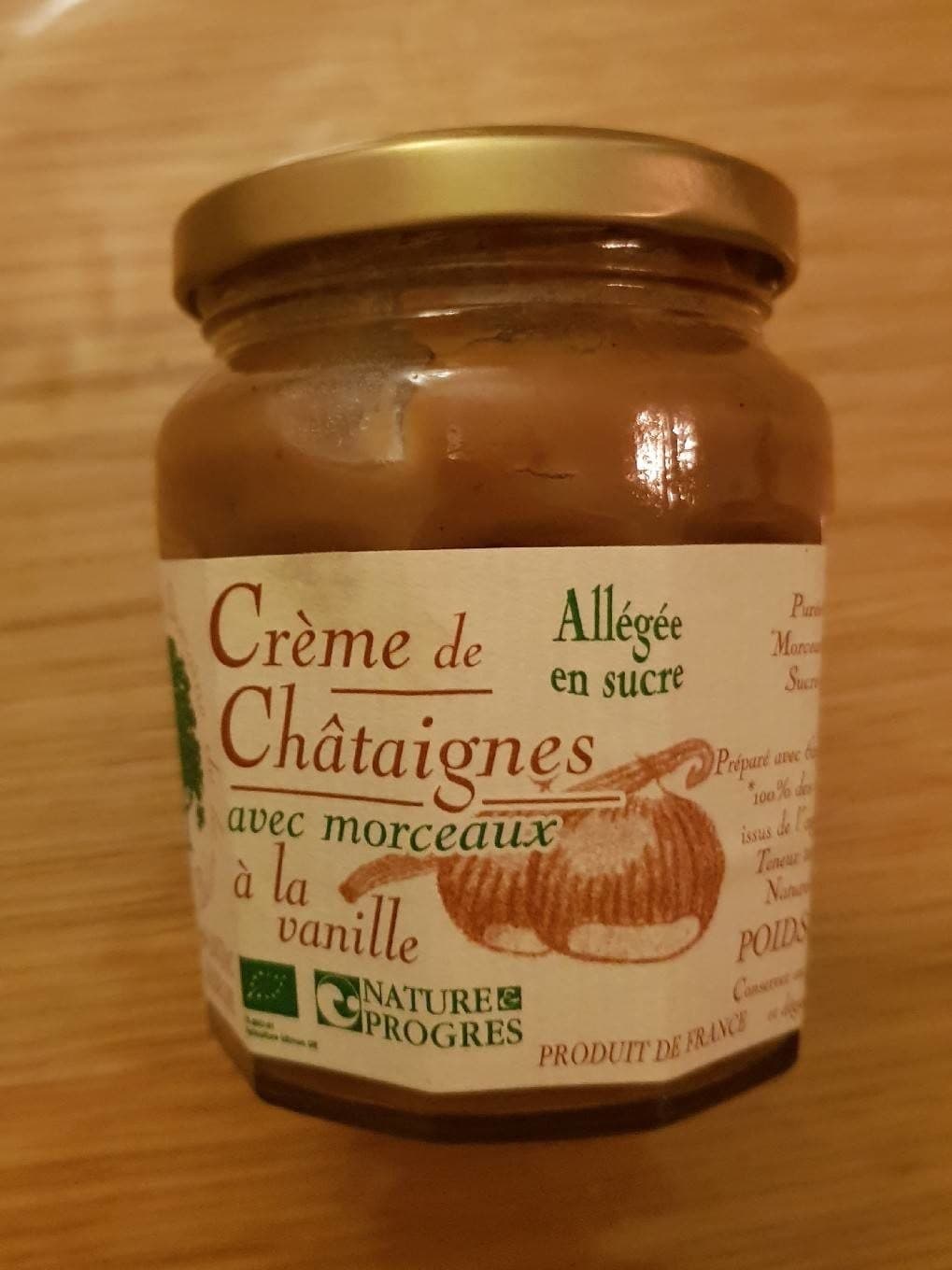 Nature Progres Crème de châtaignes à la vanille packshot