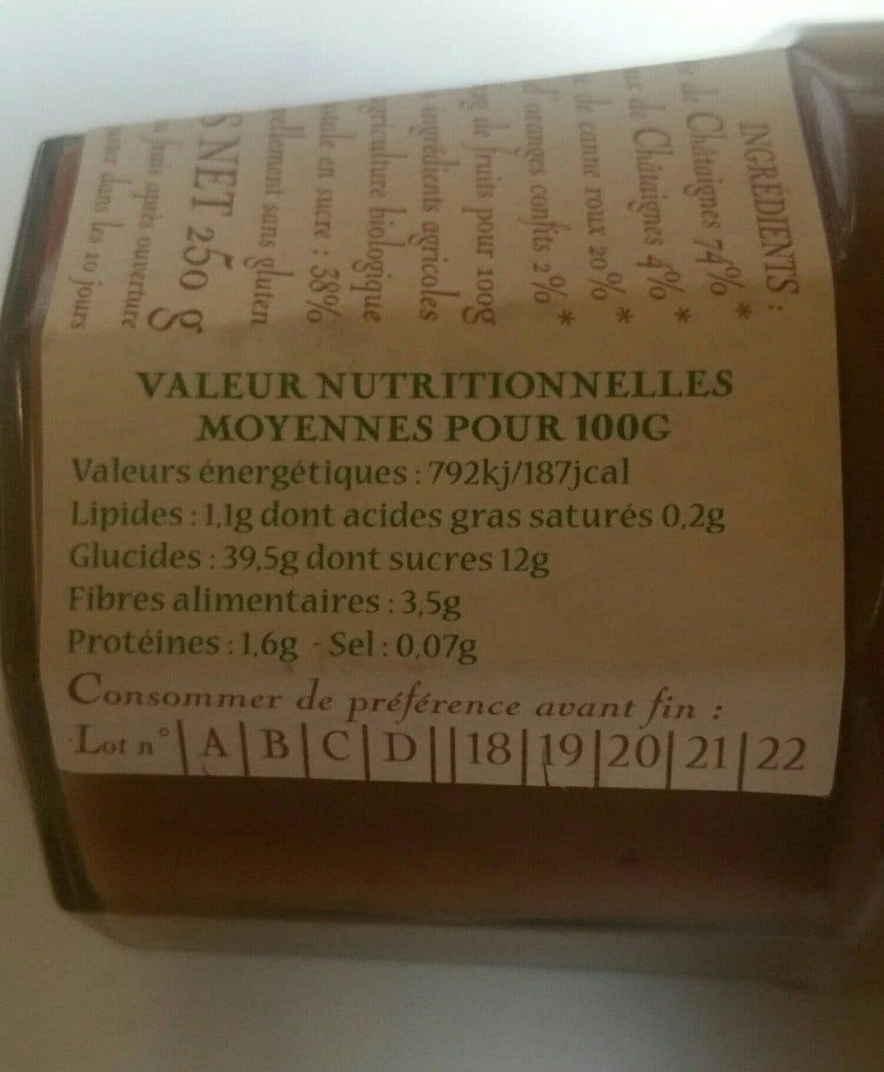Domaine De La Balan Crème de châtaignes avec morceaux à l'orange packshot