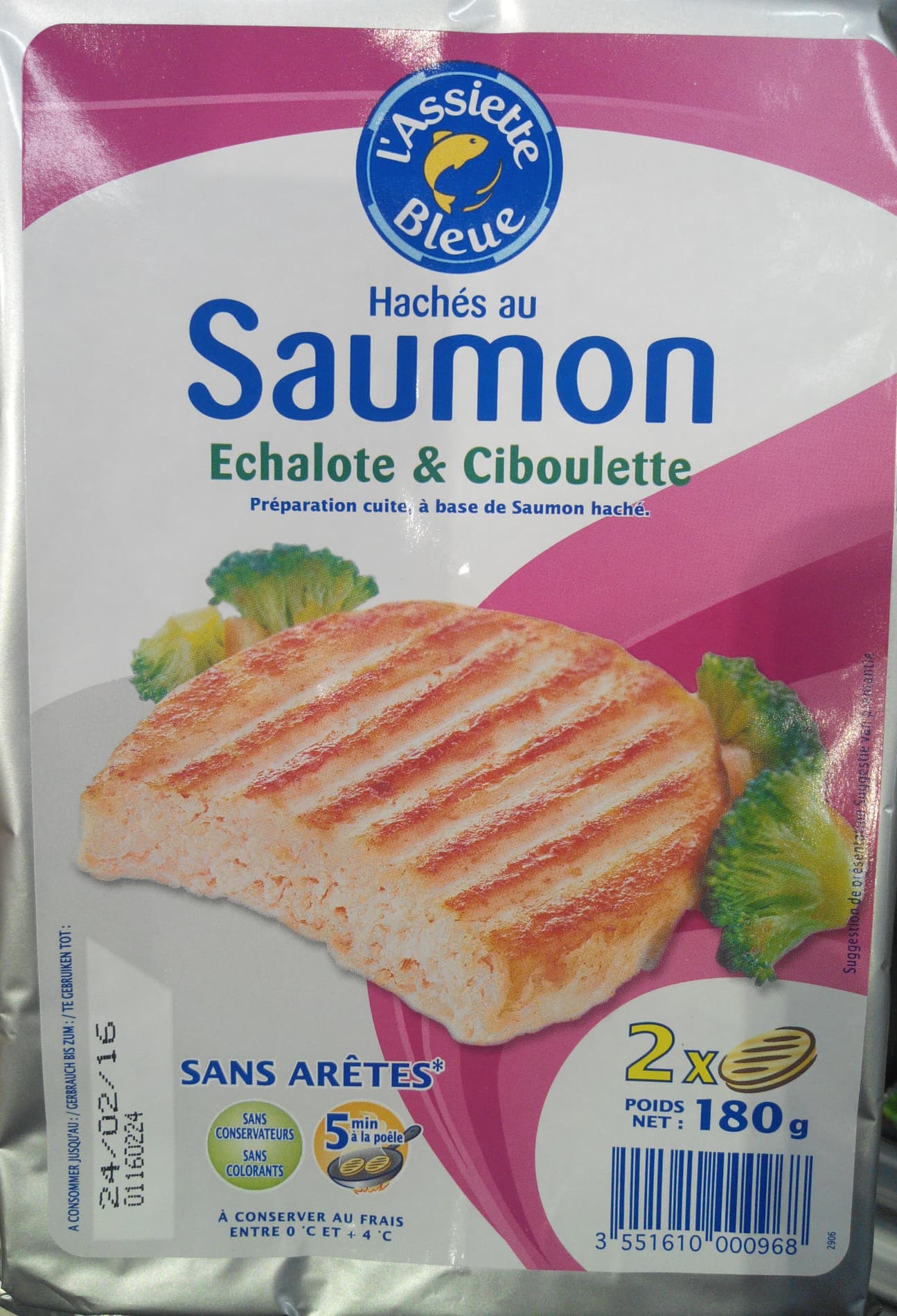 L'Assiette Bleue Hachés au saumon échalote & ciboulette packshot