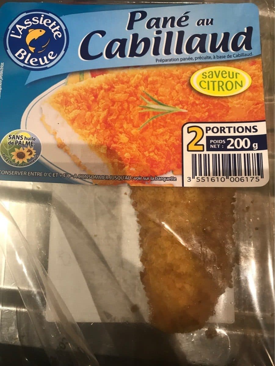 L'assiette Bleue Filet de Cabillaud Pané packshot