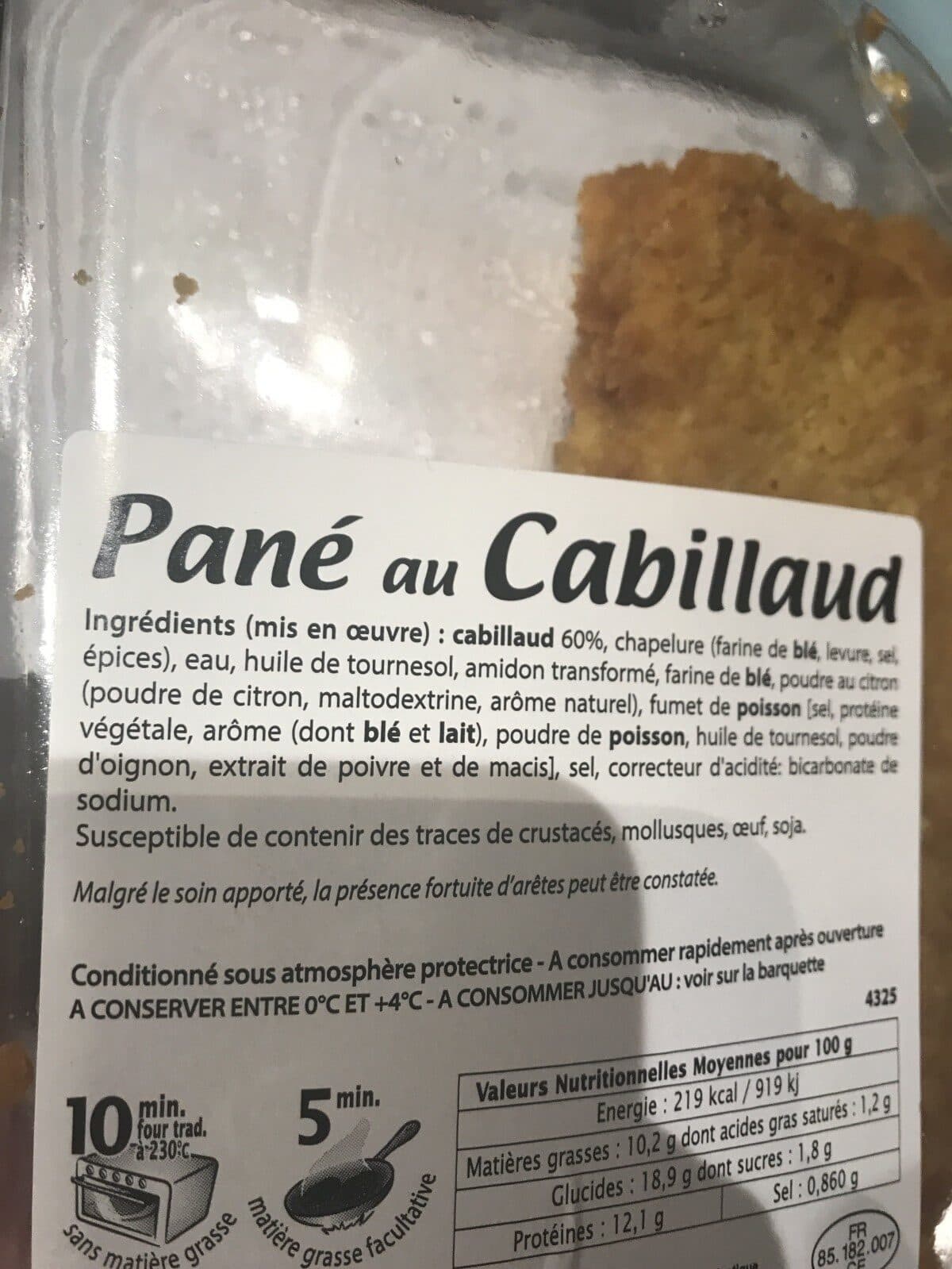 L'assiette Bleue Filet de Cabillaud Pané packshot