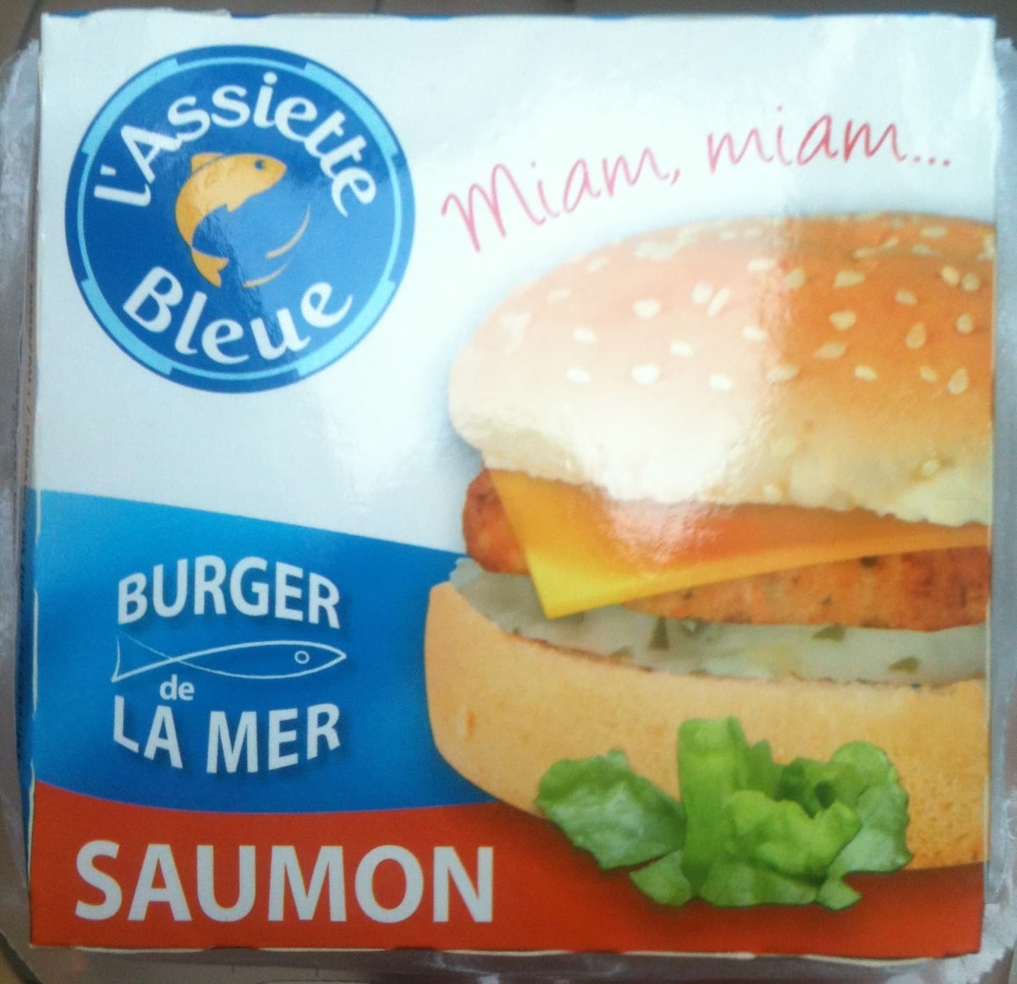 L'assiette bleue Burger de la mer - Saumon packshot