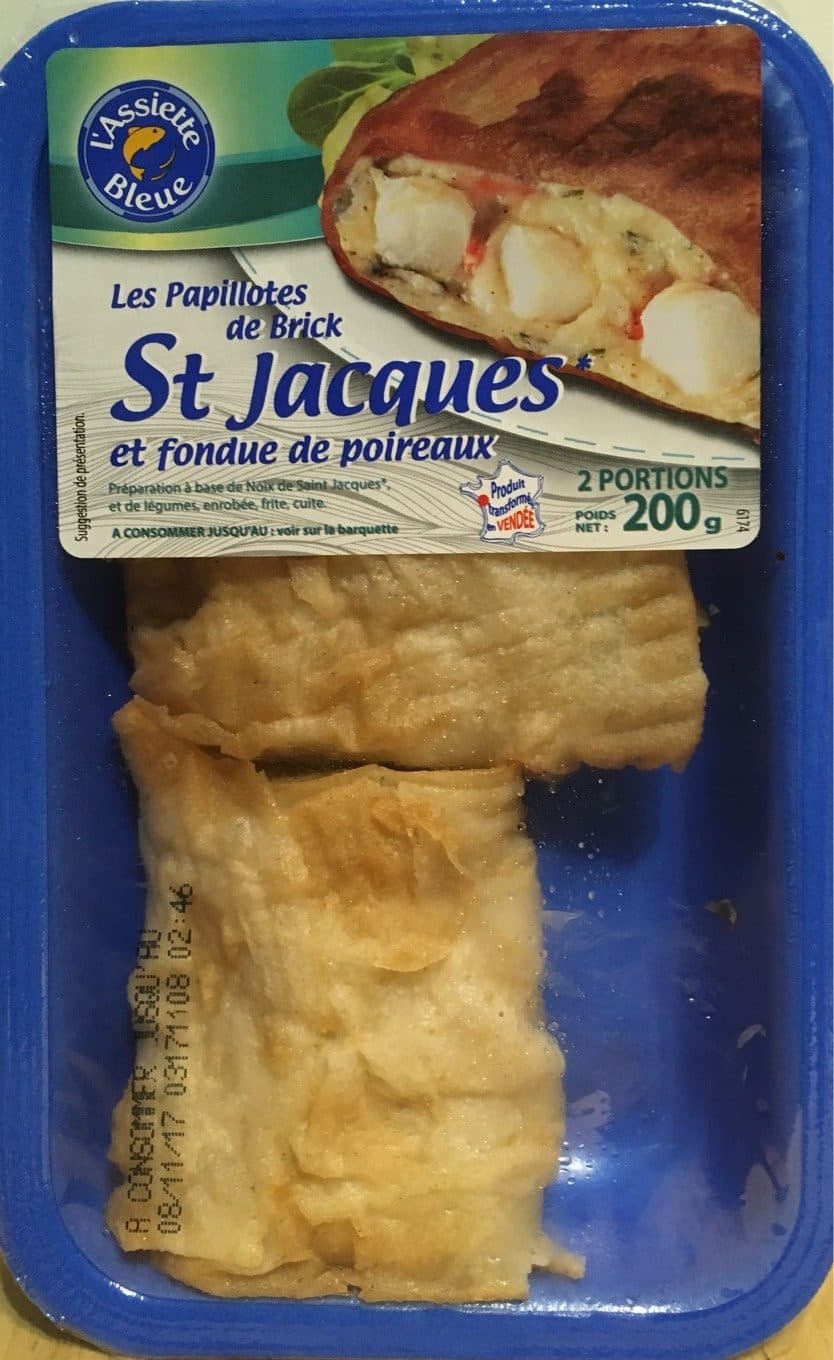 L'assiette bleue Les papillotes de brick packshot