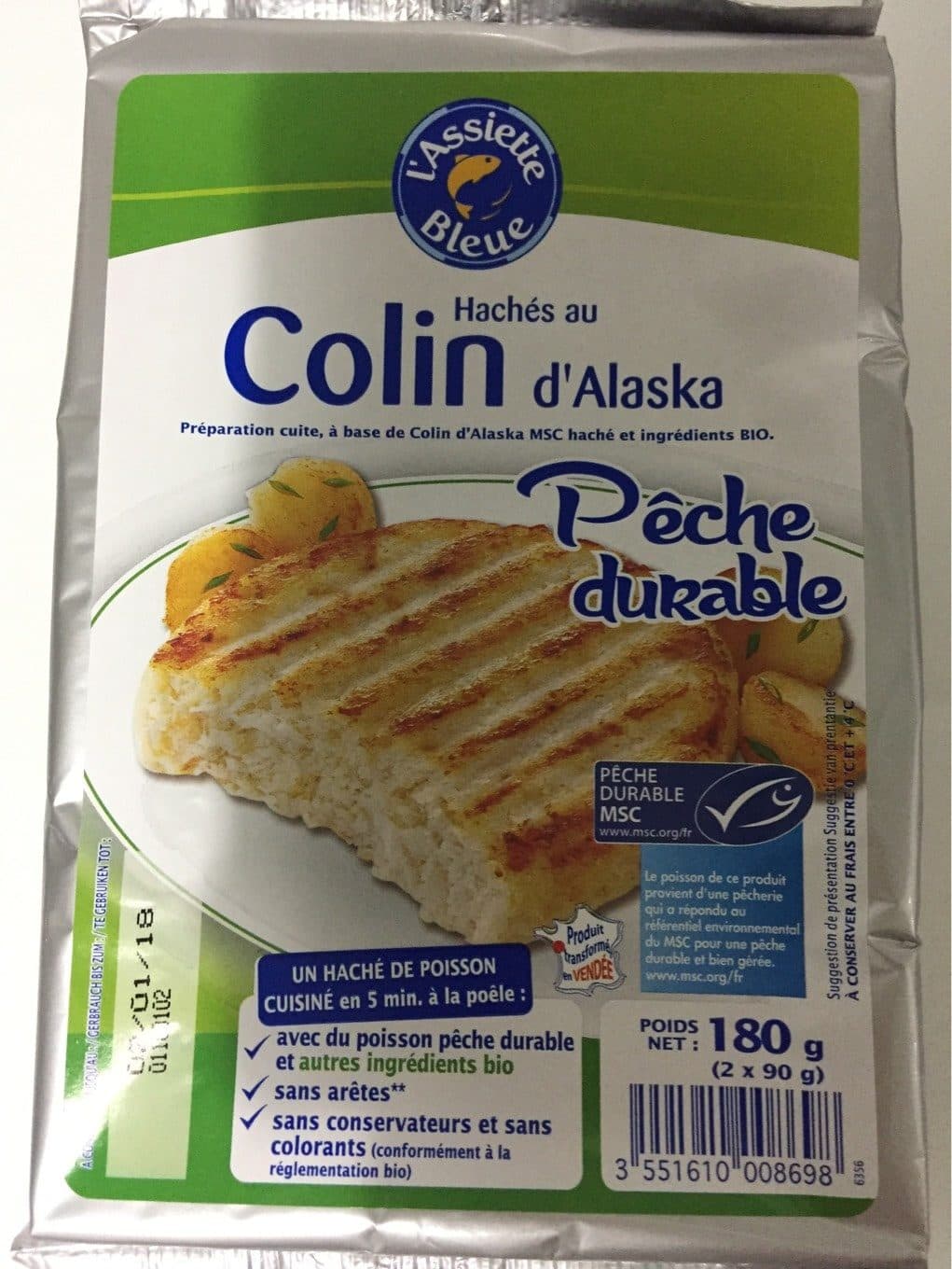 L’assiette Bleue Haché au colin d’alaska packshot