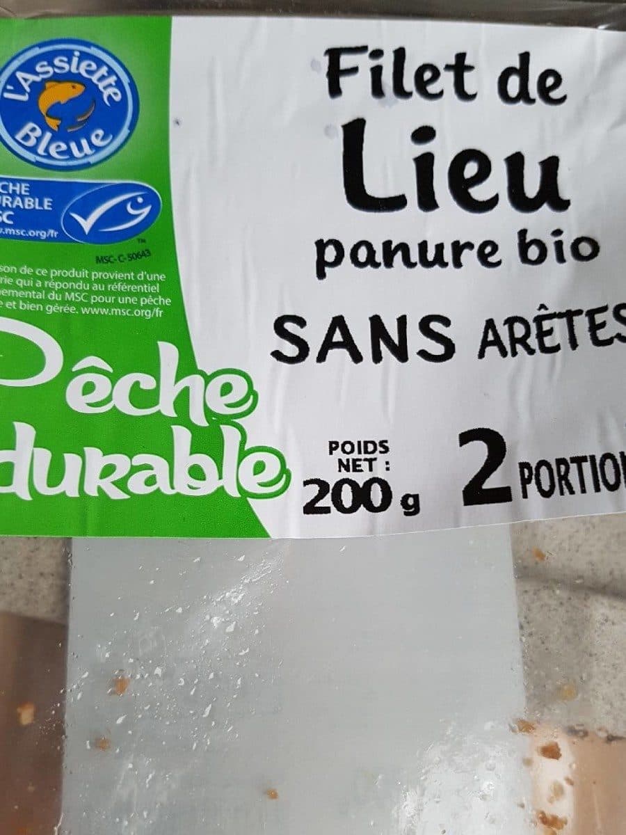 L'assiette Bleue Filet de lieu panure bio packshot