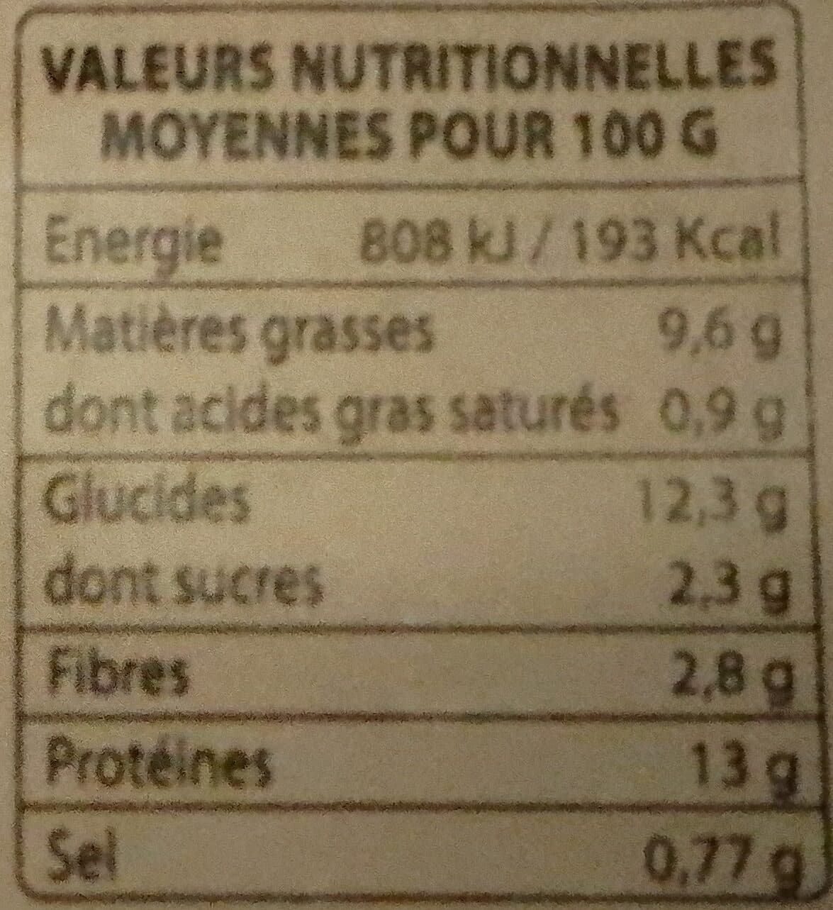 Bleu Vert Acras de morue avec ingrédients bio packshot
