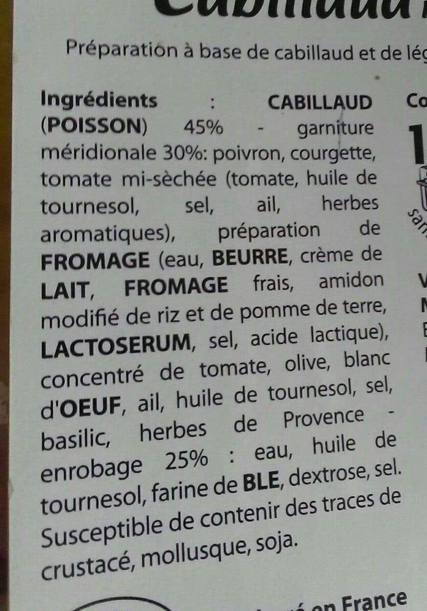Open Food Facts Cabillaud méridional packshot