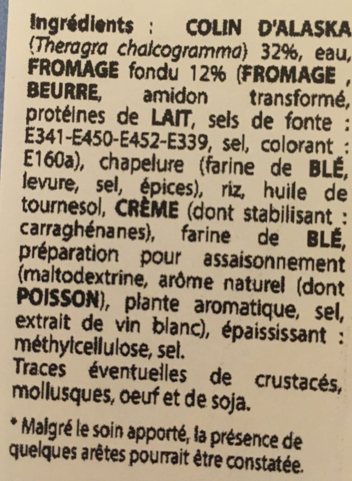 L'assiette Bleue Croq'Colin d'Alaska au fromage packshot