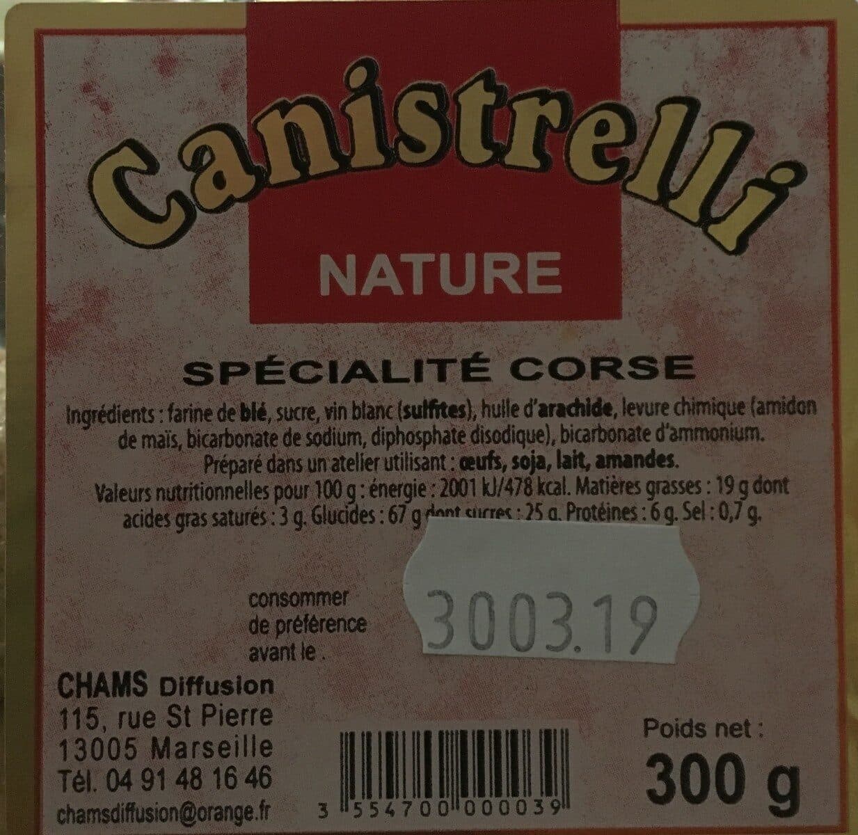 Chams Canistrelli nature packshot