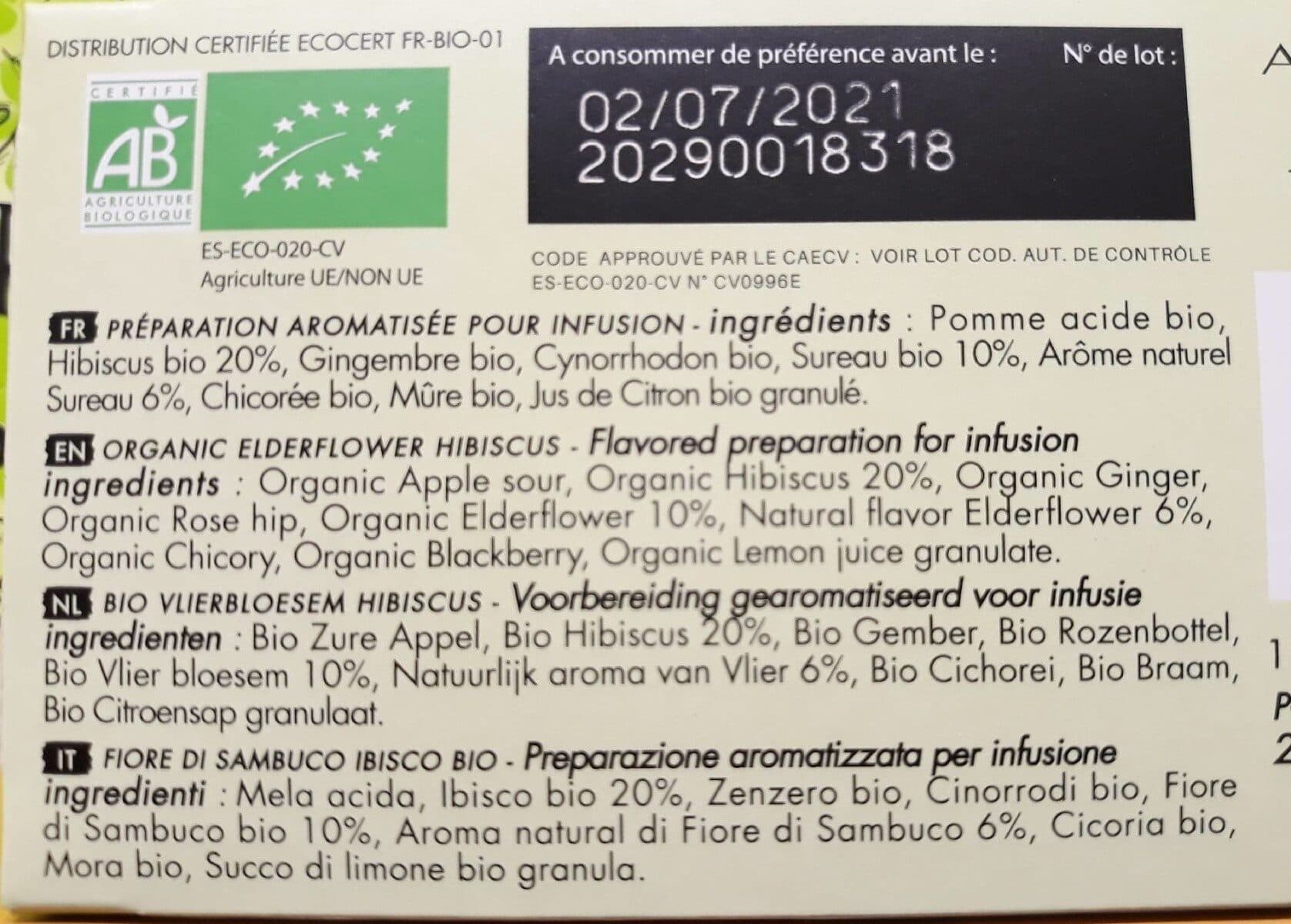 romon nature infusion fleur de sureau hibiscus packshot