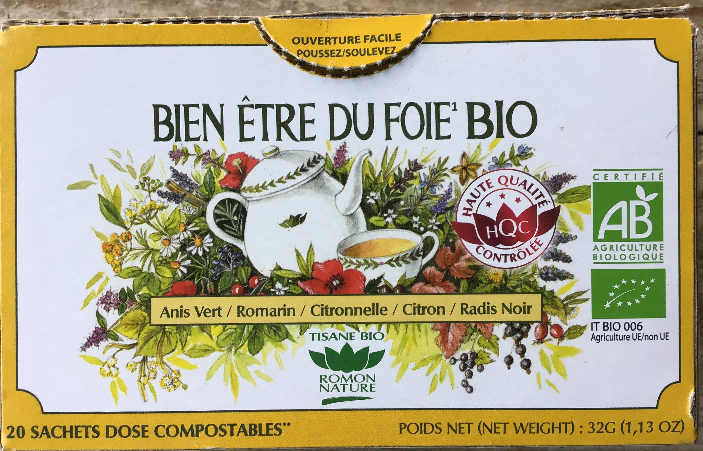 Romon nature Tisane Bio Bien Etre du Foie packshot
