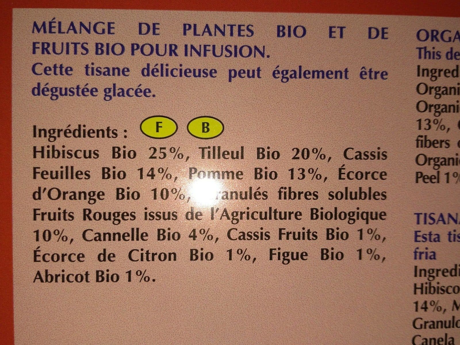 Open Food Facts Tisana biologica alla frutta packshot