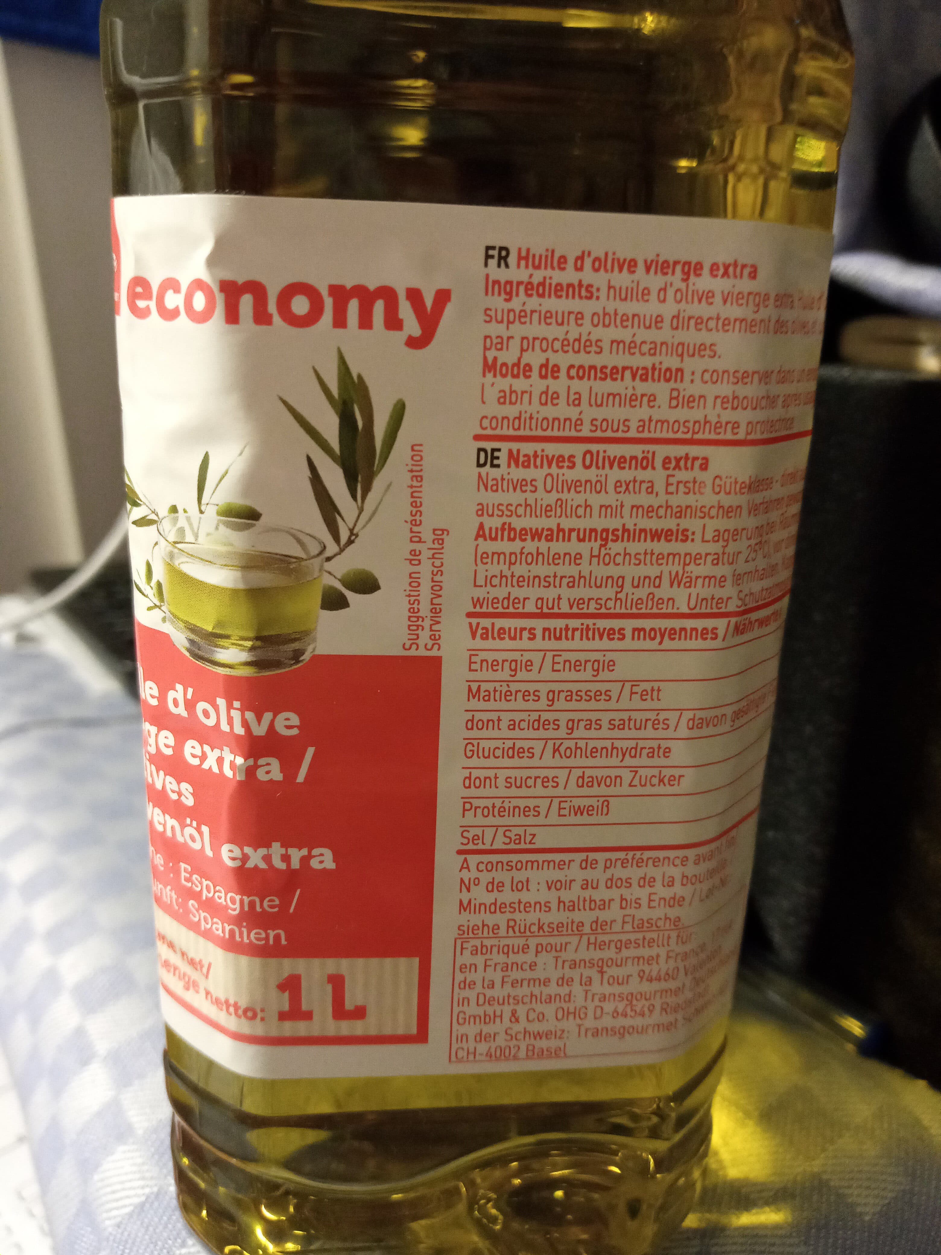 Transgourmet Huile d'olive vierge extra packshot