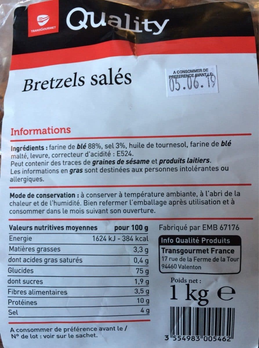 Transgourmet Bretzels salés packshot