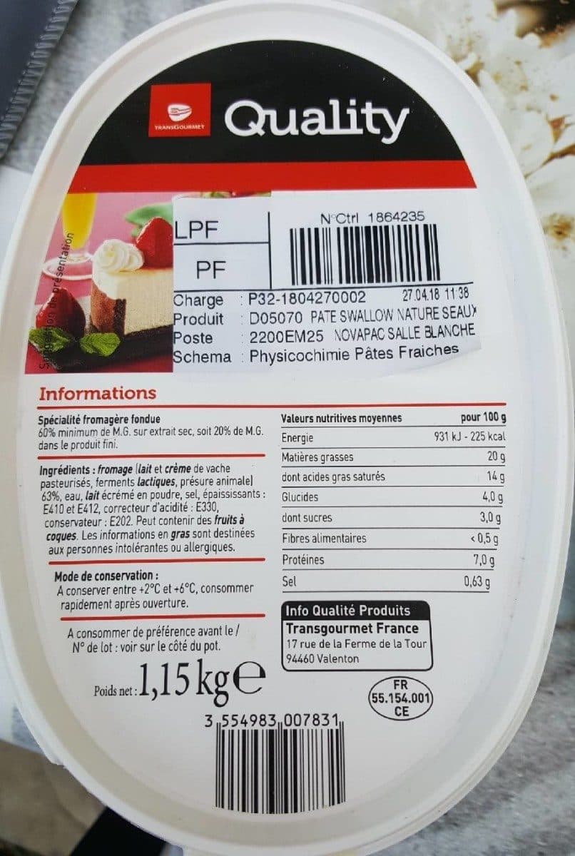 Transgourmet Cream cheese packshot