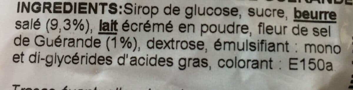 Open Food Facts Caramels au beurre salé et à la fleur de sel packshot
