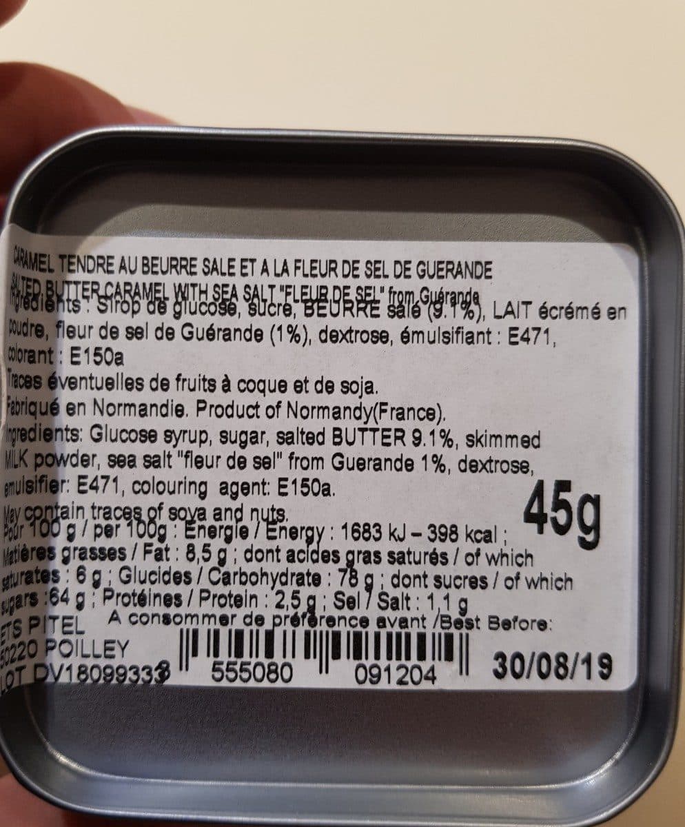 Open Food Facts Caramel tendre packshot