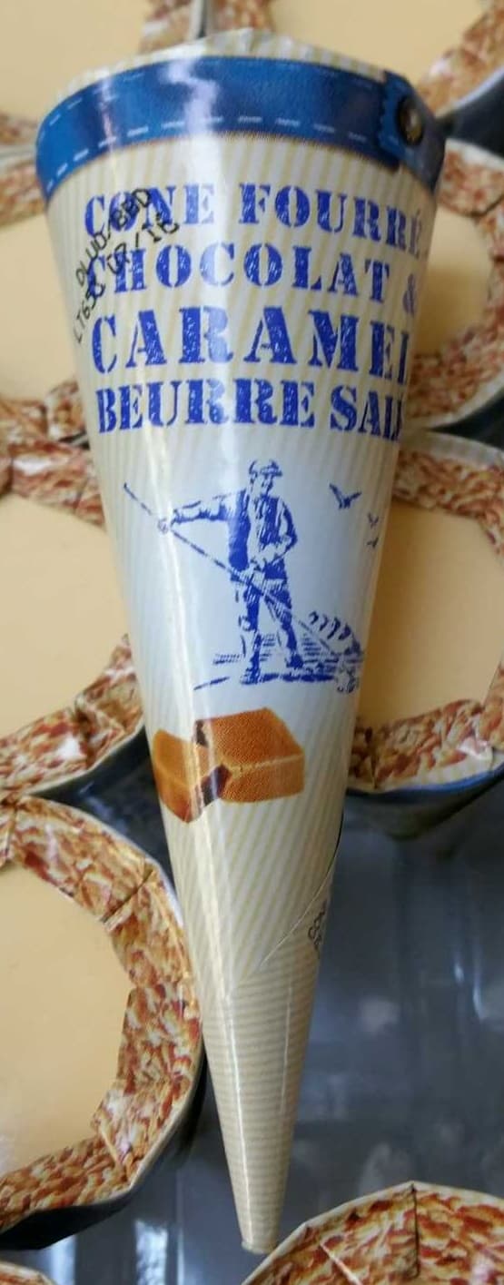 DV Cône fourré chocolat caramel beurre salé packshot