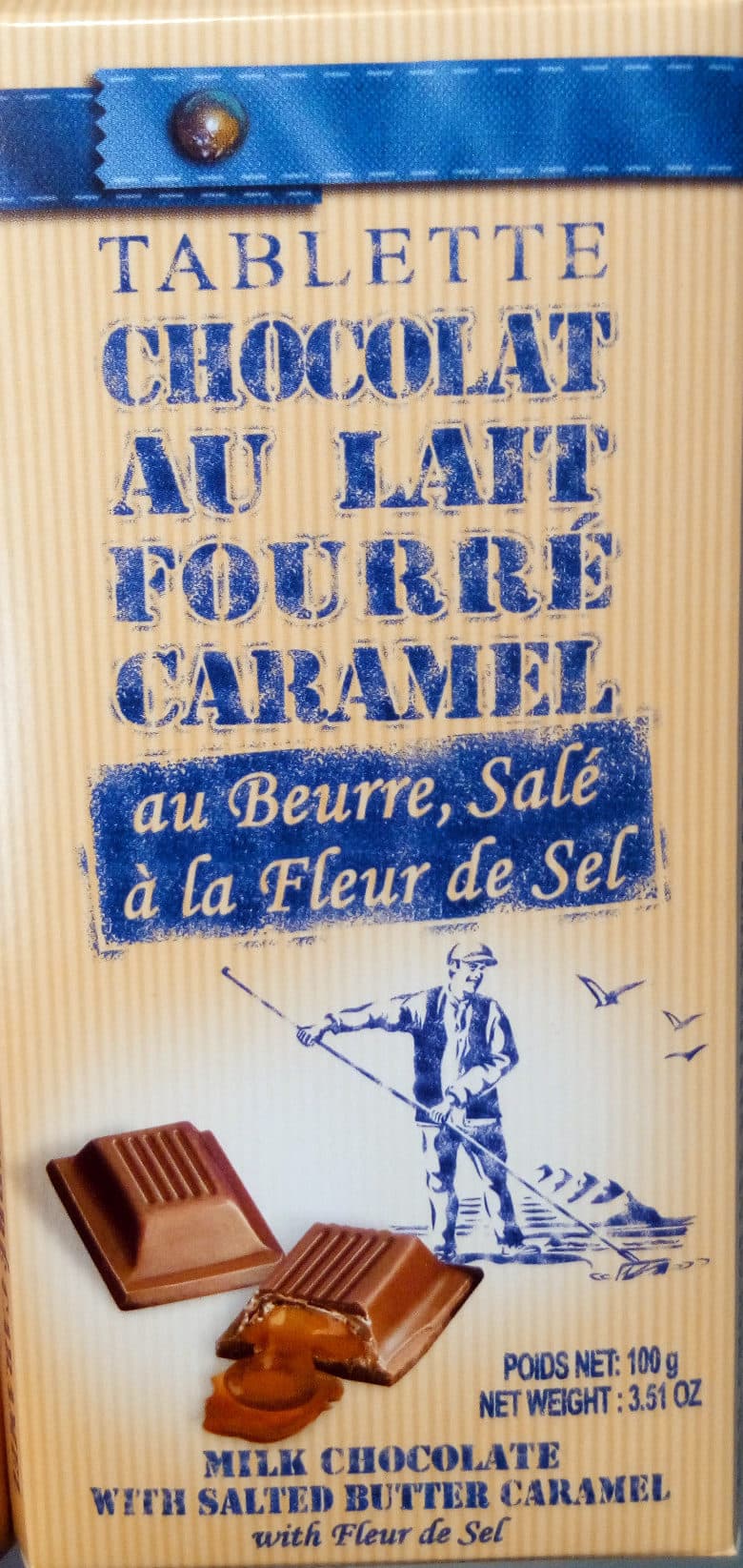 DV Tablette Chocolat au Lait Fourré Caramel au Beurre Salé à la Fleur de Sel packshot