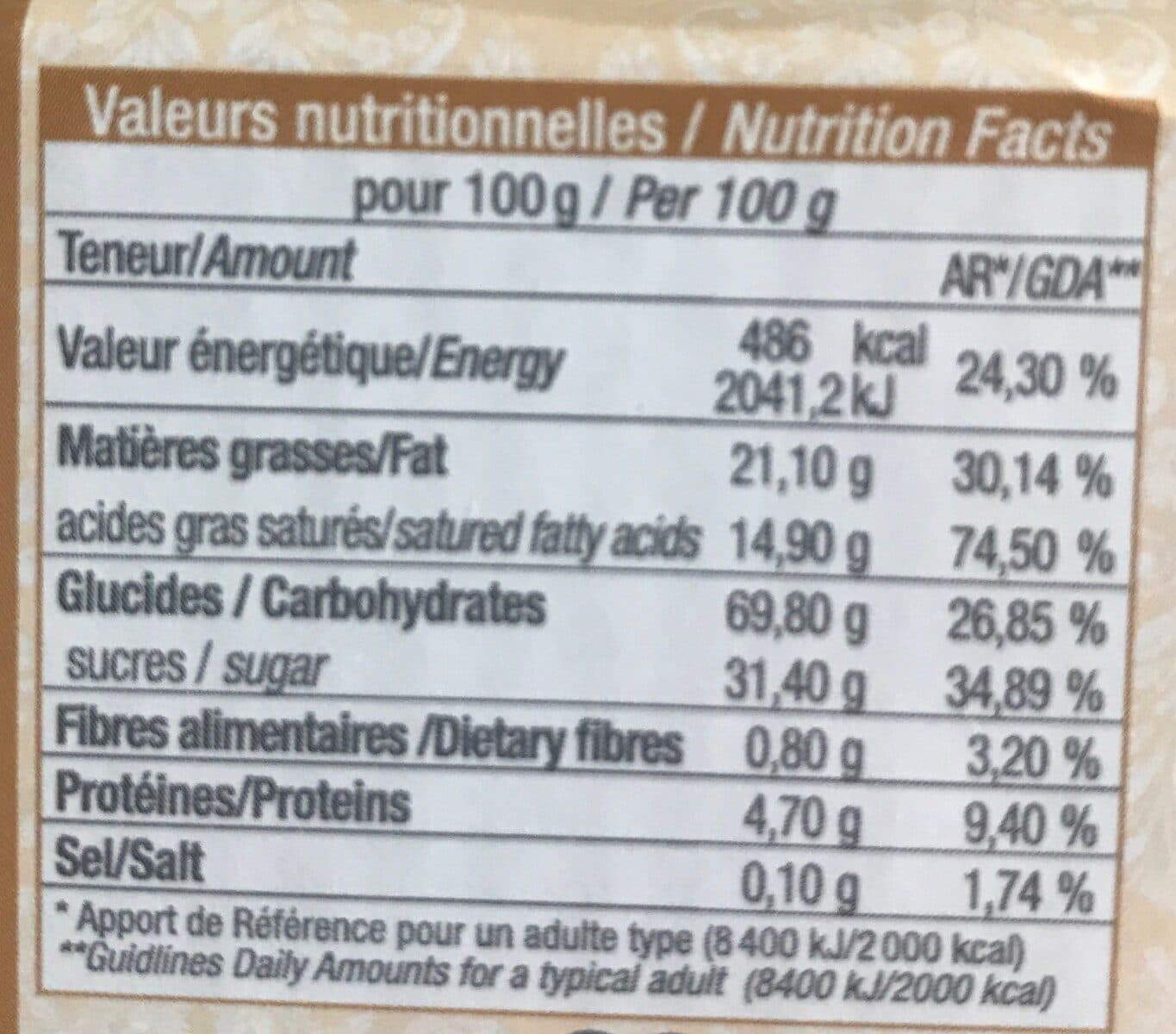 Open Food Facts Sablés Caramel Beurre Salé packshot
