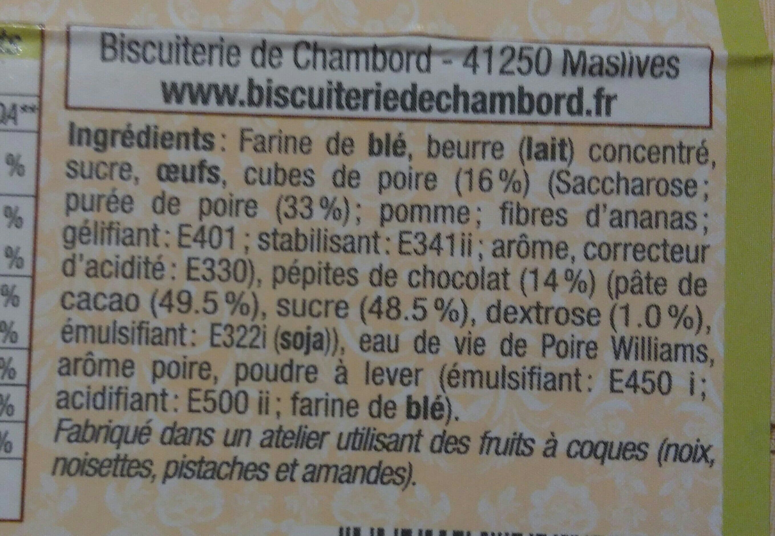 Bijouterie de Chambord Palets poire chocolat packshot