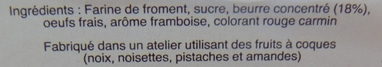 Biscuiterie de villandry Sablé aromatisé framboise packshot