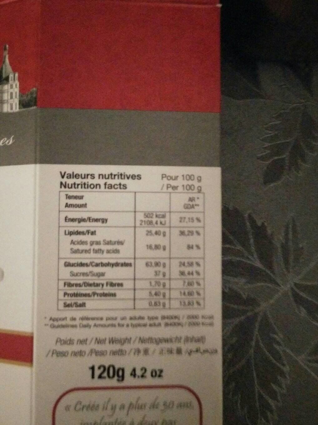 Biscuiterie De Chambord Sablés tatin packshot