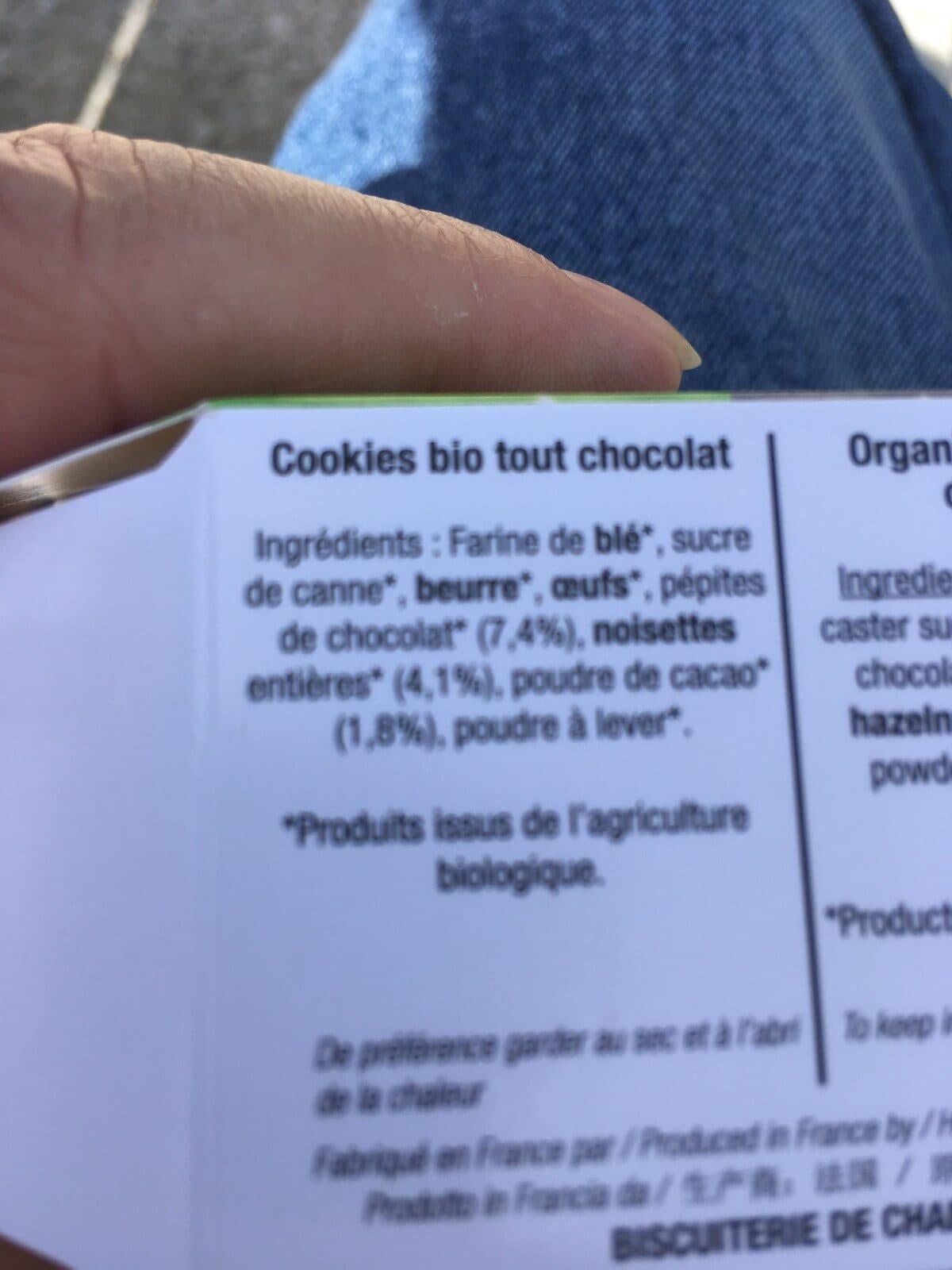 Biscuiterie de Chambord Cookies bio toutchocolat packshot