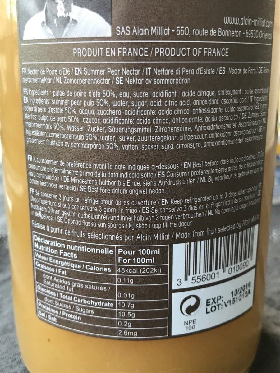 alain millat Nectar de Poire packshot