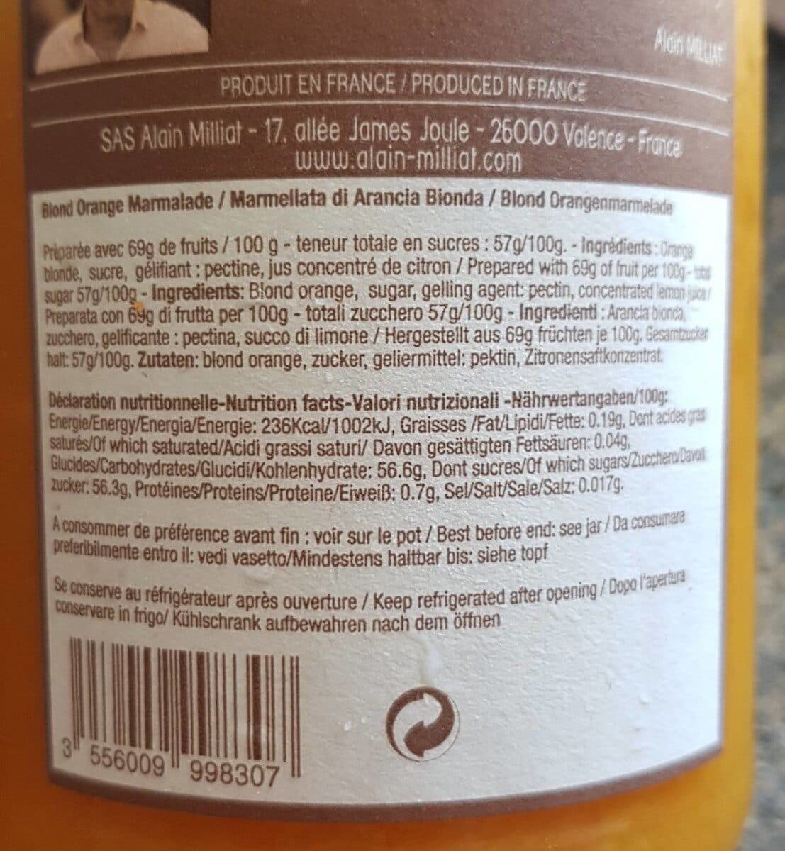 Alain Milliat Marmelade orange blonde packshot