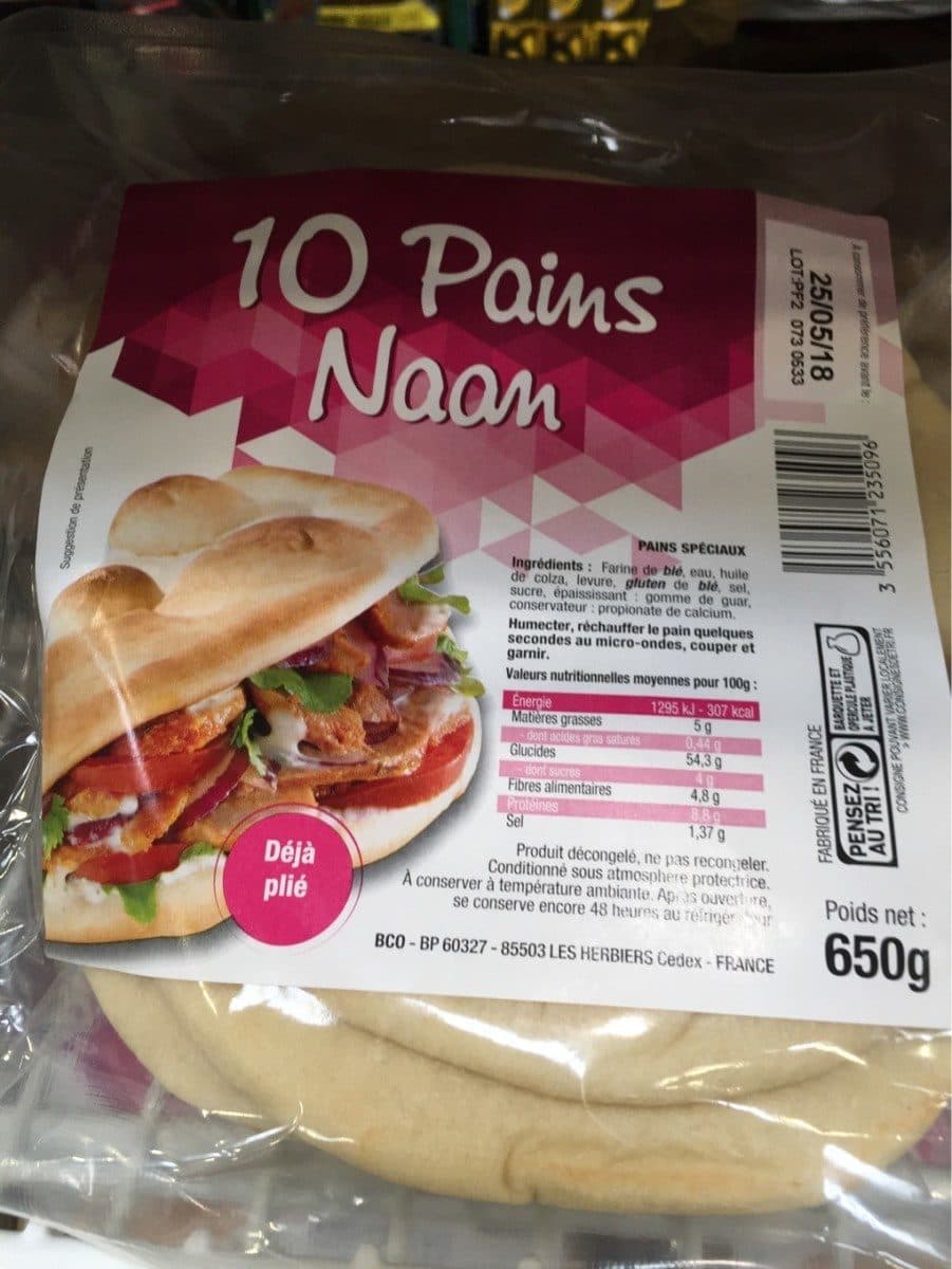 Open Food Facts Pain naan packshot