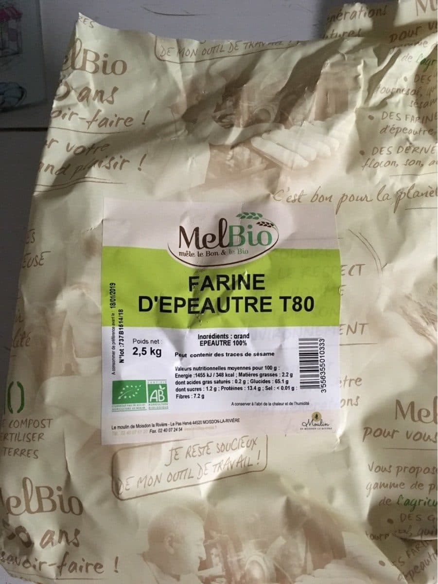 MelBio Farine d'épeautre T80 packshot