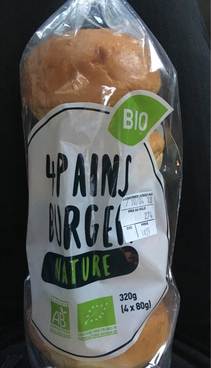 Open Food Facts Pains burger natures packshot