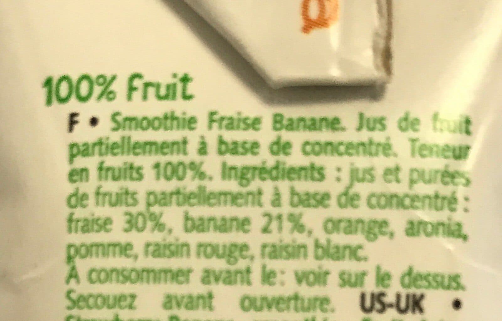 Nu Nu Strawberry & Banana Smoothie packshot