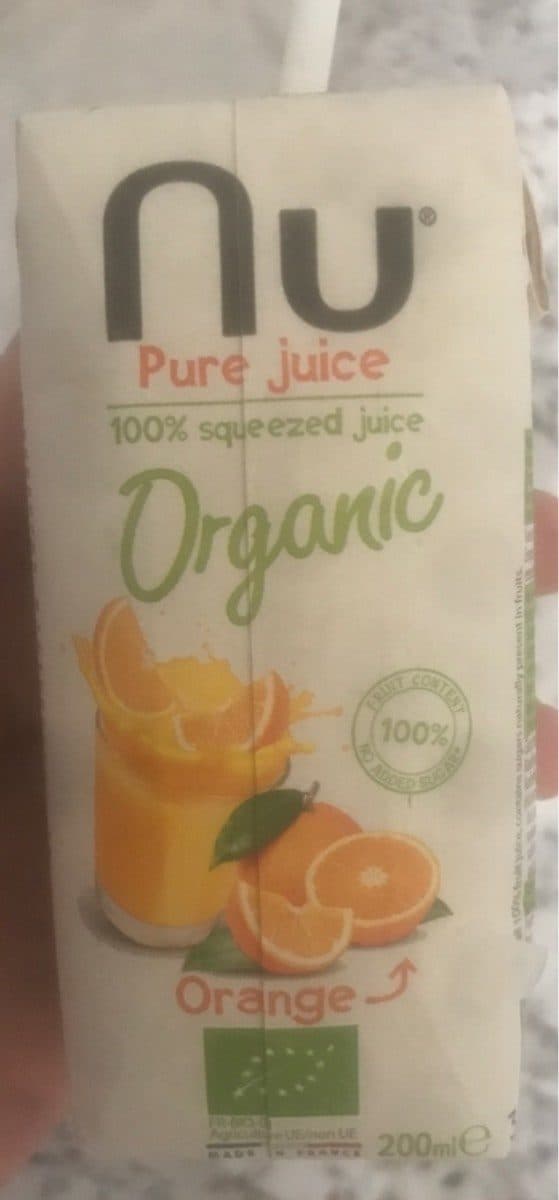 Open Food Facts Nu pure juice organic packshot