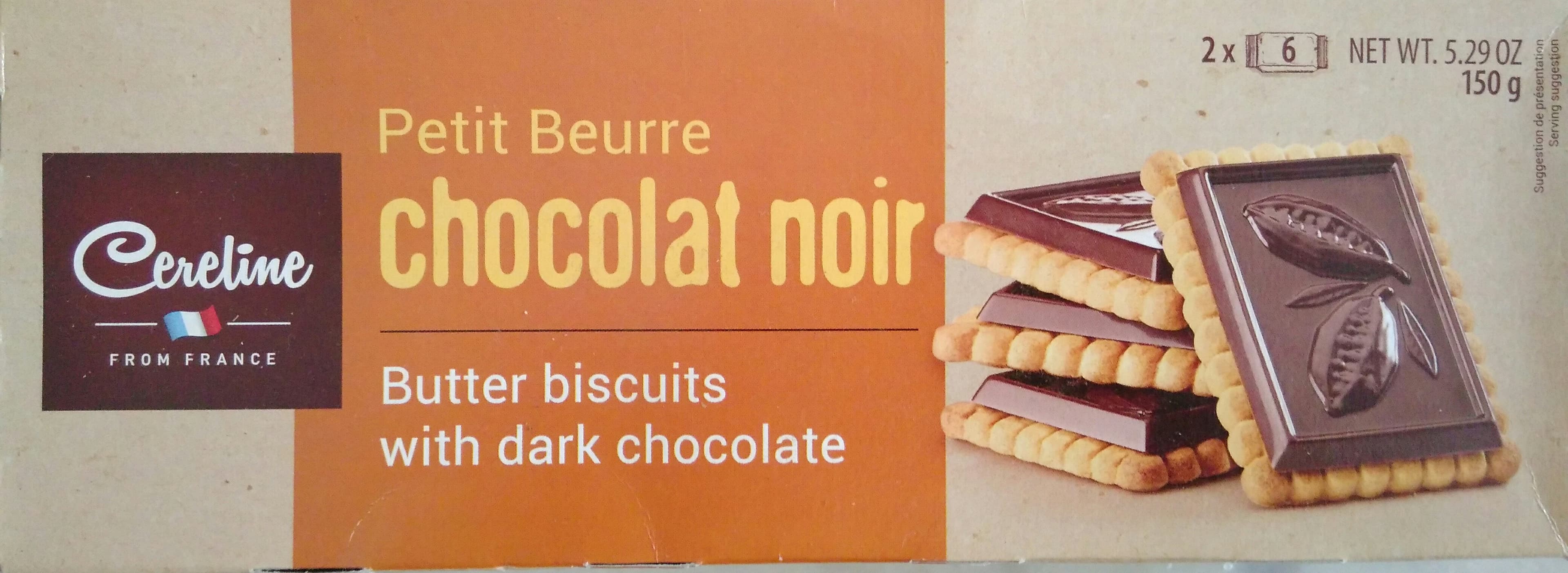Cereline Petit beurre chocolat noir packshot