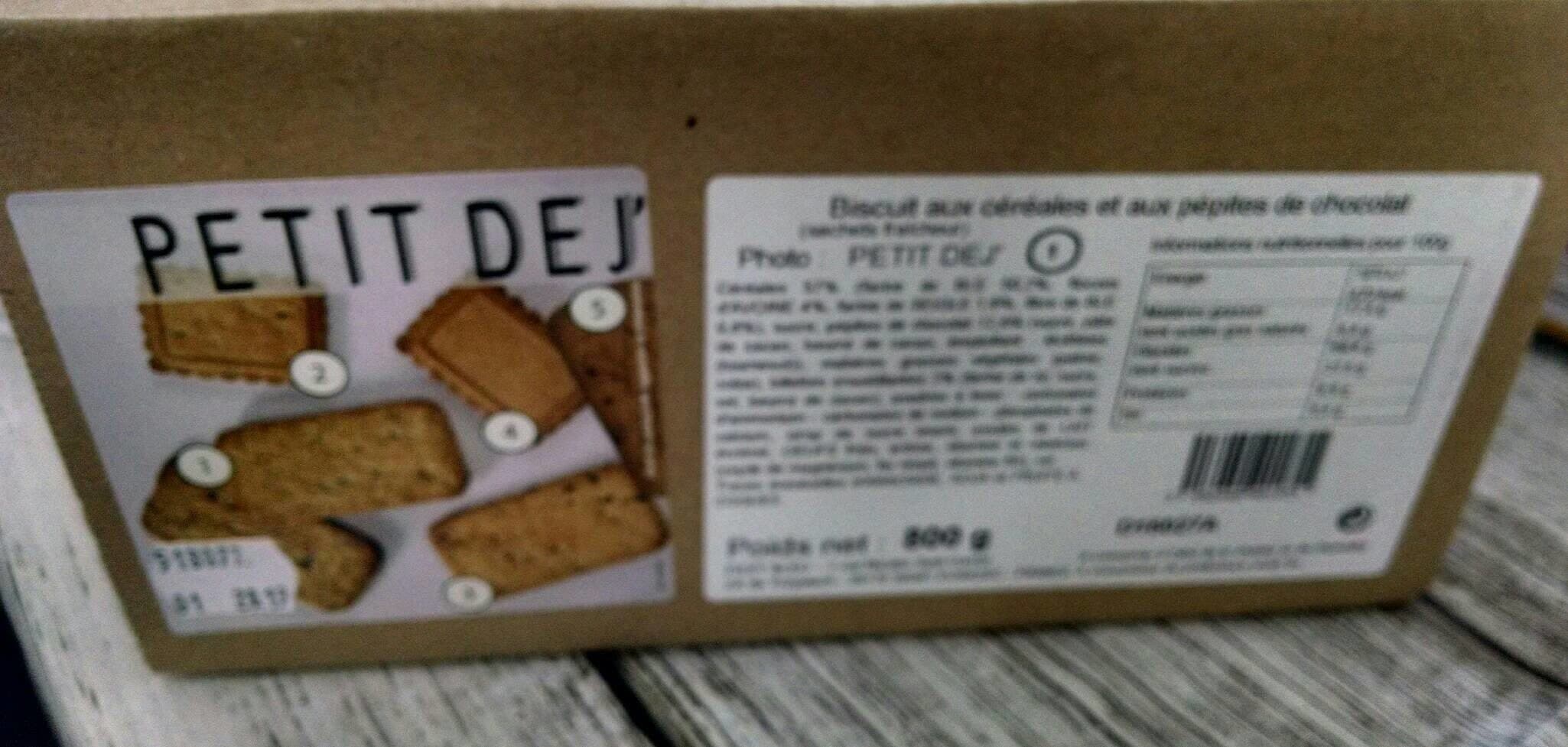 Open Food Facts Biscuit aux céréales et aux pépites de chocolat packshot