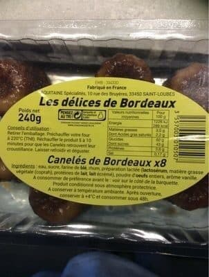 Aquitaine Spécialités Canelés de Bordeaux packshot