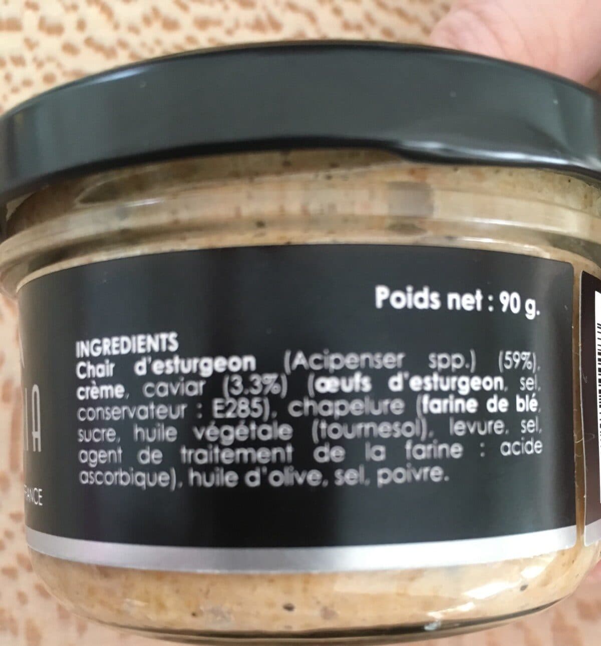 Open Food Facts rillettes d'esturgeon packshot