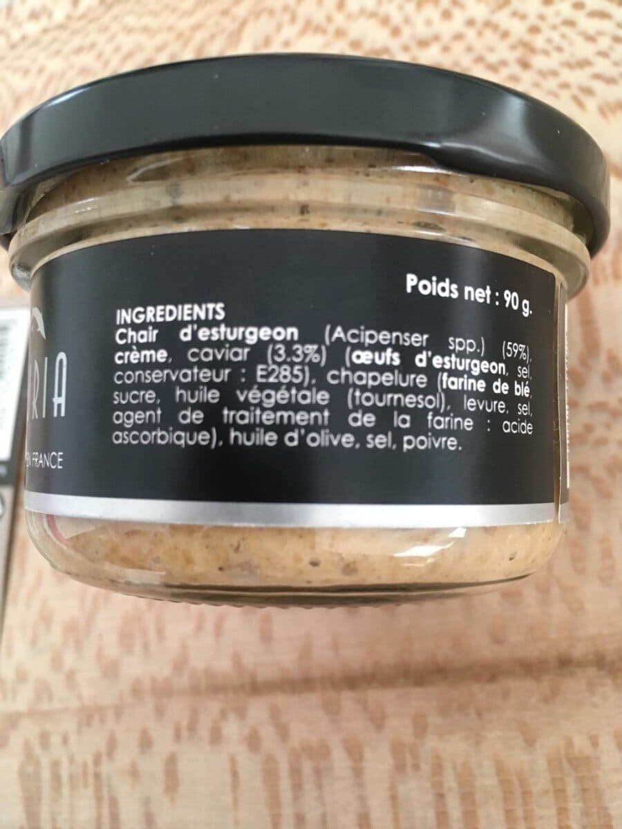 Open Food Facts rillettes d'esturgeon packshot