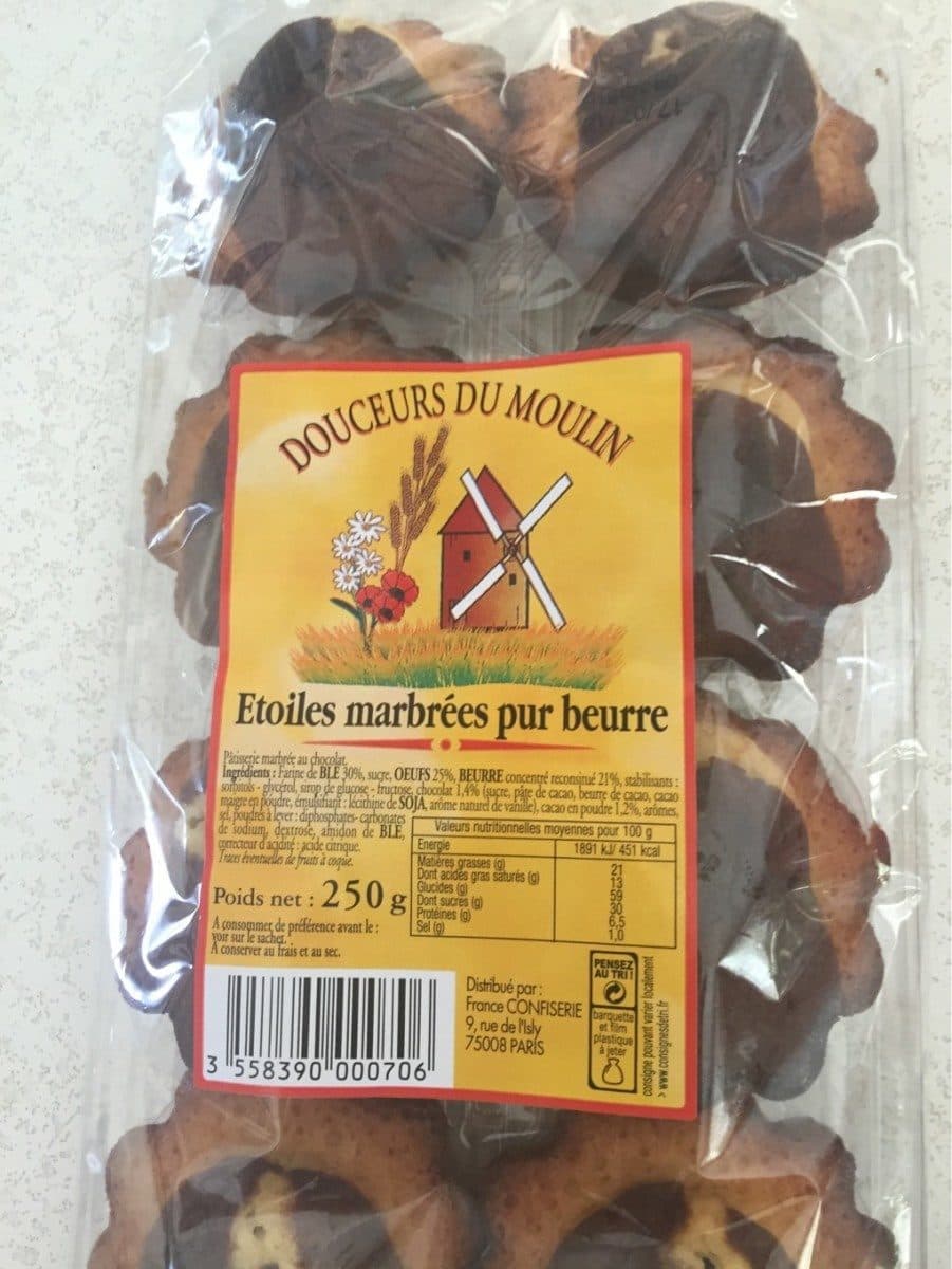 Open Food Facts Etoiles marbrées pur beurre packshot