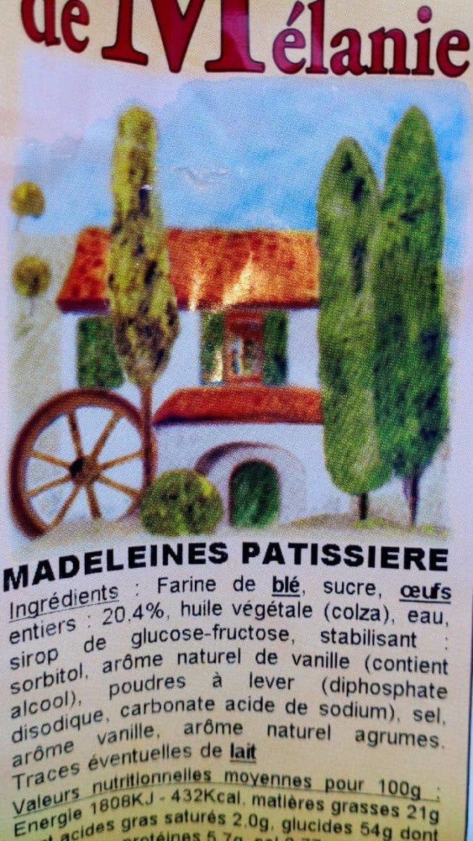Open Food Facts Madeleines pâtisserie packshot