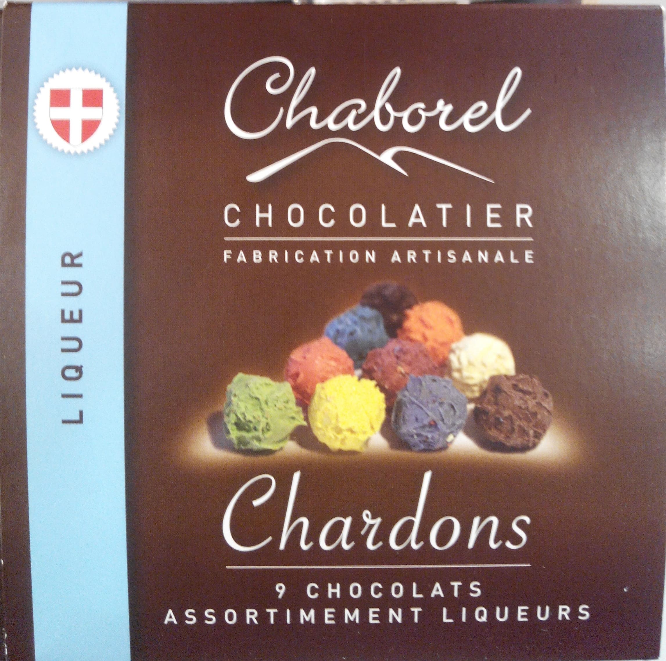 Chaborel Chardons 9 chocolats assortiment liqueurs packshot