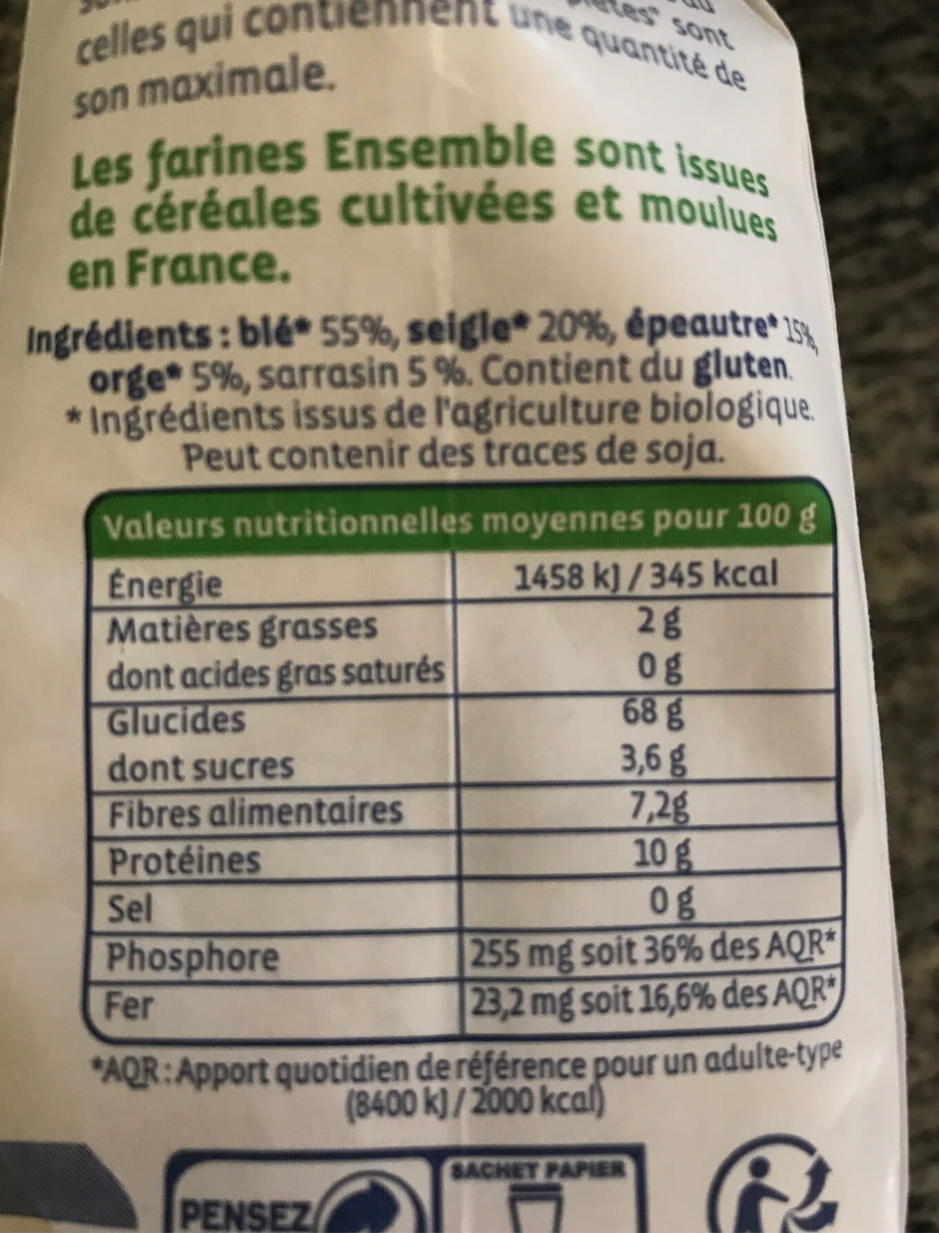 Biocer -Biocoop Farine de 5 céréales T130 packshot