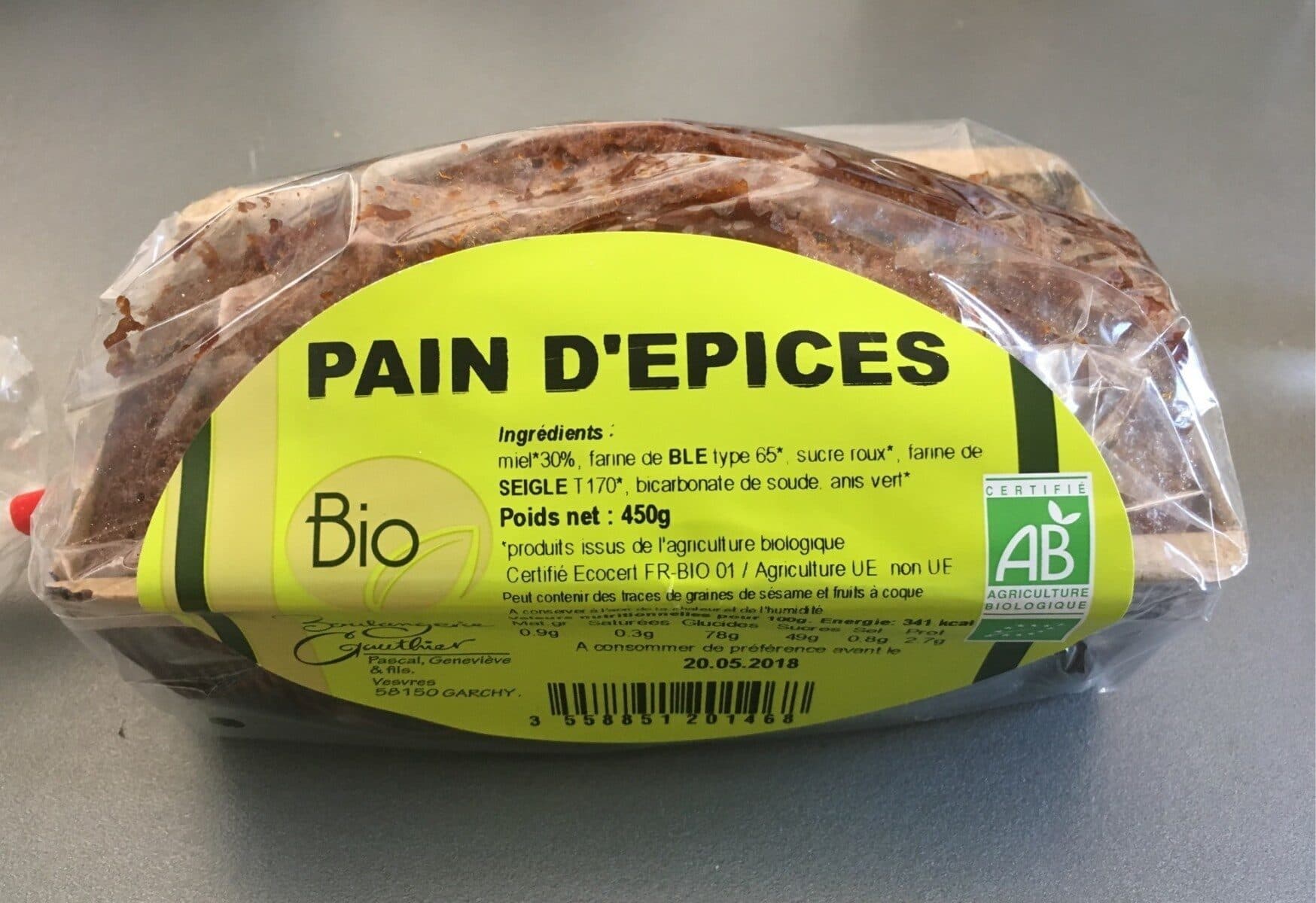 Open Food Facts Pain d'epices packshot