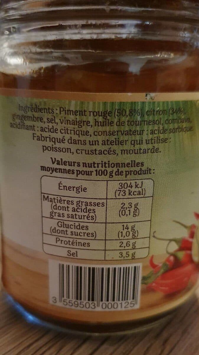 Royal Bourbon Pate de piment rouge citron packshot