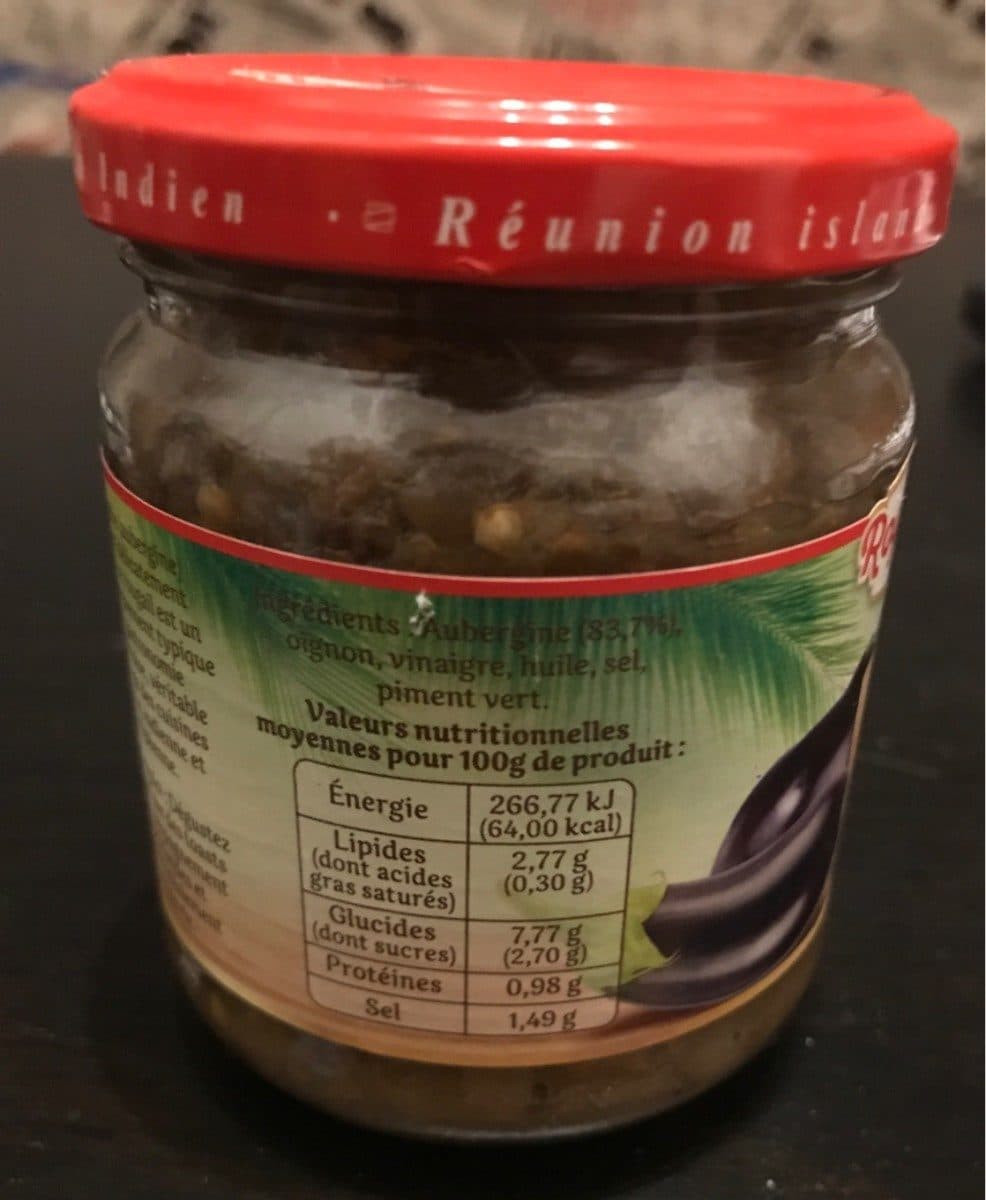 Royal Bourbon Rougail bringelle (aubergine) packshot